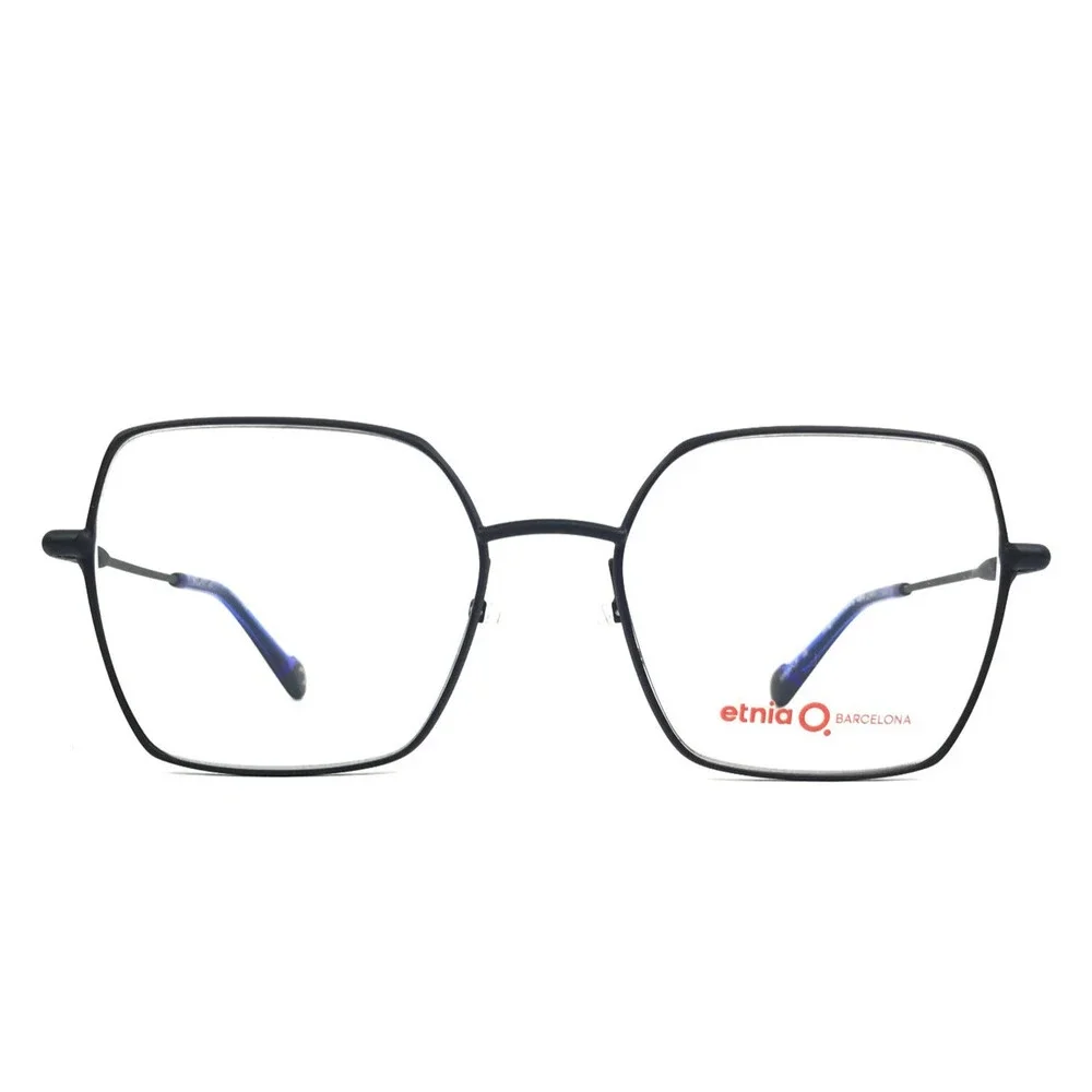 Etnia Barcelona Eyeglasses Frames AGORA DB Dark Blue Square Wire Rim 53-19-140